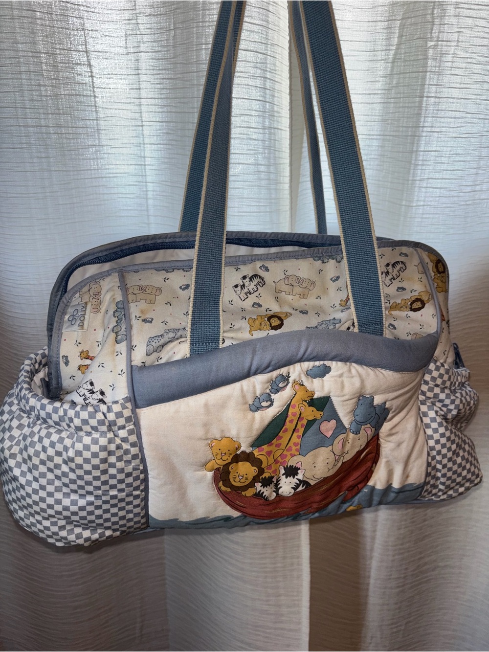 Vintage dolly noah’s ark diaper bag